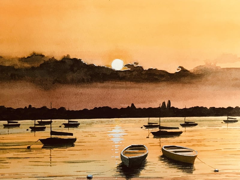 Langstone Harbour sure does look stunning with a sunset.