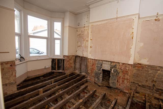 Work has started on refurbishing, remodelling and upgrading two properties in Angerstein Road, North End, to provide two four-bed houses for homeless.