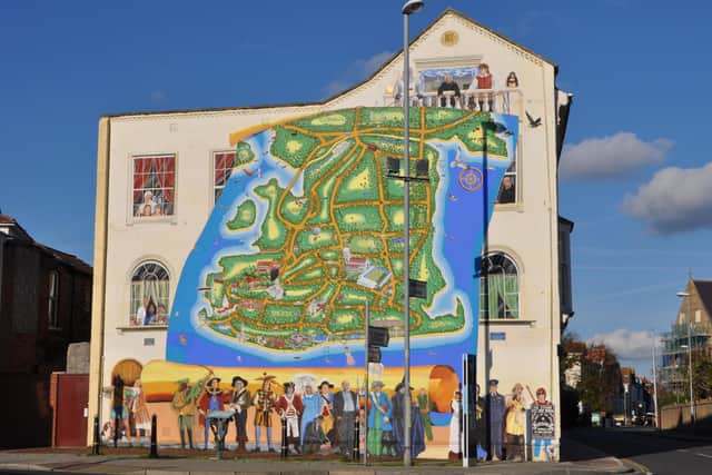 Artist Mark Lewis has applied for funds to repair and maintain a popular mural on the junction of Waverley Road and Clarendon Road in Southsea.