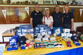 Rose Bailey with Volunteers from the RNLI on presidents day at Fareham Bowling Club