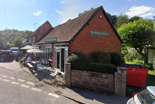 The Old Forge Tea Room in Hambledon has a rating of 4.9 from 206 Google reviews.