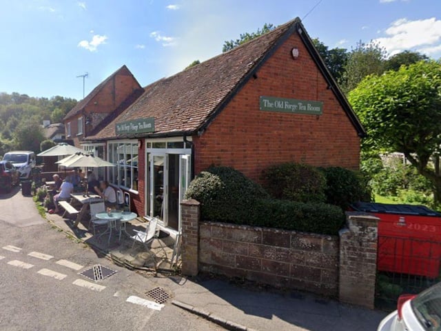 The Old Forge Tea Room in Hambledon has a rating of 4.9 from 206 Google reviews.