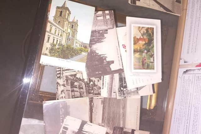 Some of the postcards donated by Alex Donnelly
