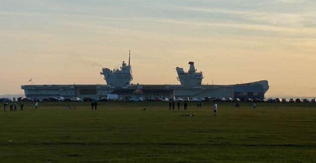 HMS Queen Elizabeth returns to Portsmouth