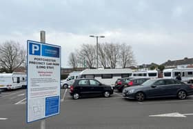 The encampment at Portchester precinct car park.