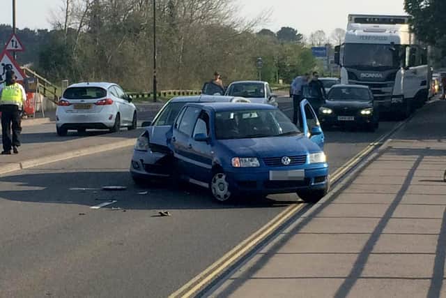 Two cars were involved in the collision. 

Picture: Simon Carter