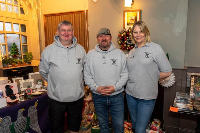 Ravens Halls members Nigel Kendall (51), founder Kris Darling (43) and Paula Hinkley (57). Picture: Mike Cooter (111221)