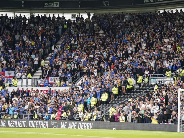 The Blues were accompanied by 2,927 fans on the road for their trip to Derby