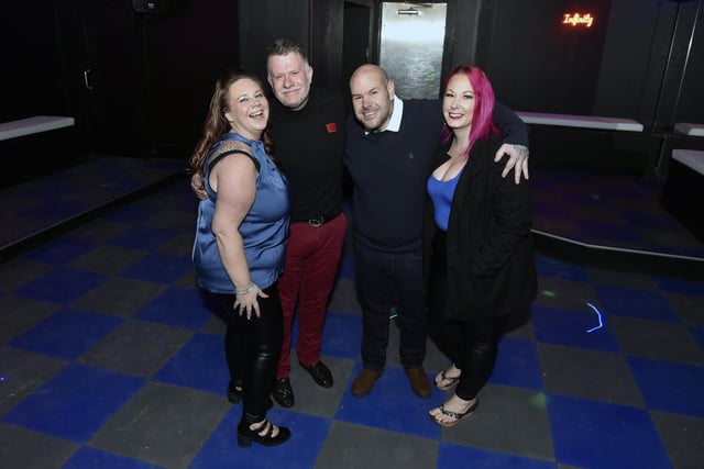 From left, Dannielle and Mark Tanner with Dean and Claire Gilkerson, all from Havant.