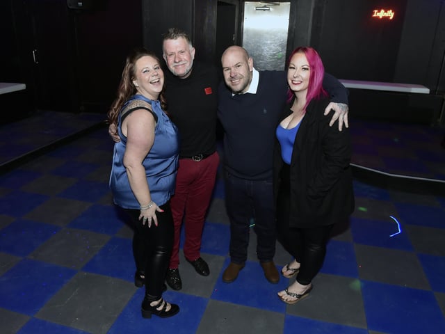 From left, Dannielle and Mark Tanner with Dean and Claire Gilkerson, all from Havant.