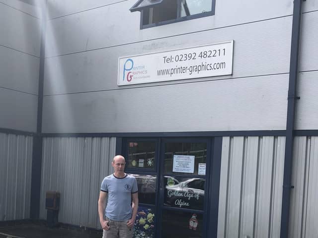 Kevin Partlett, director at Printer Graphics in Havant, believes the current coronavirus grant system is unfair.