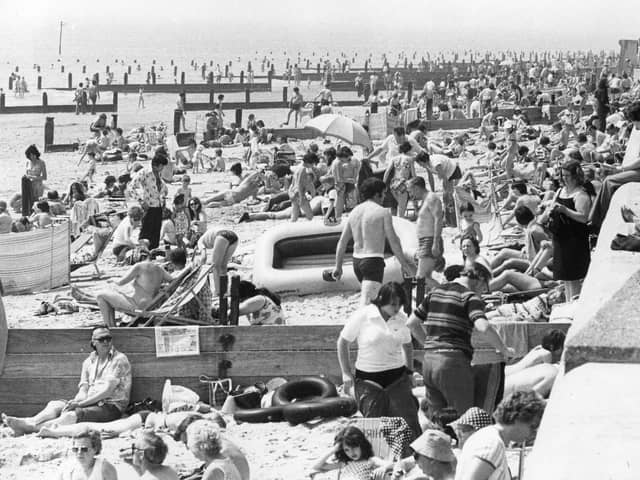 Hayling beach is extremely popular for the summer of 1980. The News PP5495