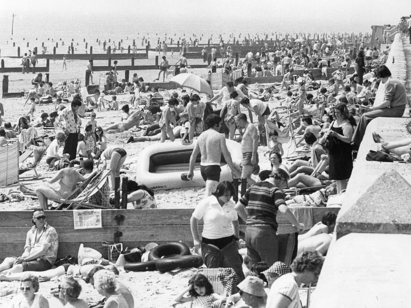 Hayling beach is extremely popular for the summer of 1980. The News PP5495
