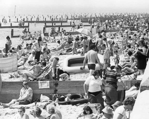 Hayling beach is extremely popular for the summer of 1980. The News PP5495