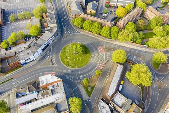 Portsmouth empty roads during Covid-19 lockdown. Picture: Solent Sky Services