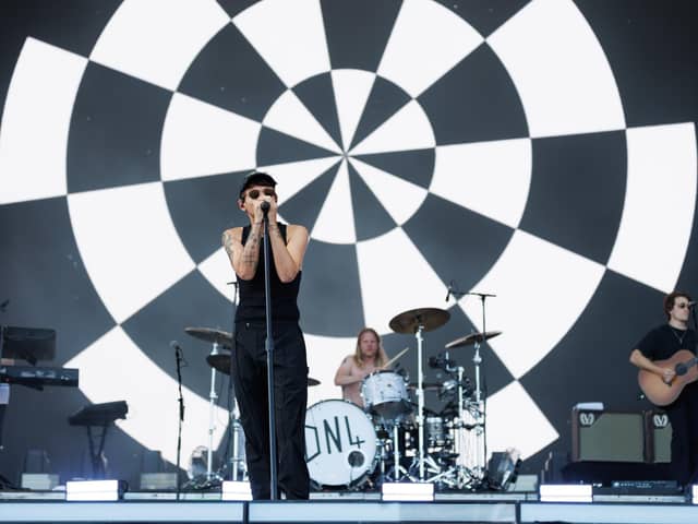 Louis Tomlinson Pictured: Louis Tomlinson singing on the Common Stage Picture:Marcin Jedrysiak