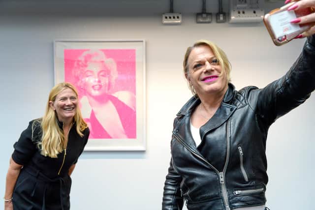 Eddie Izzard at Art Hound Gallery in Riverside Studios. Picture: Nicky J Sims/Getty Images