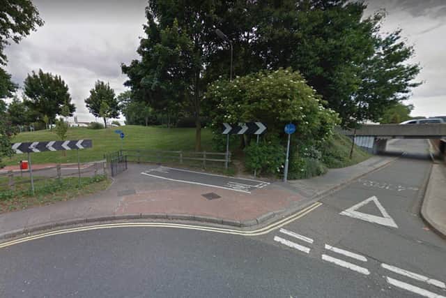 The shared-use path, off Somers Road, where Gracie-May was hit by the cyclist. Picture: Google Street View