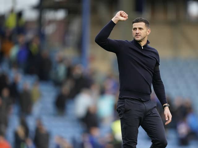 Pompey boss John Mousinho believes Pompey are capable of maintaining their searing League One pace this season. Pic: Jason Brown.