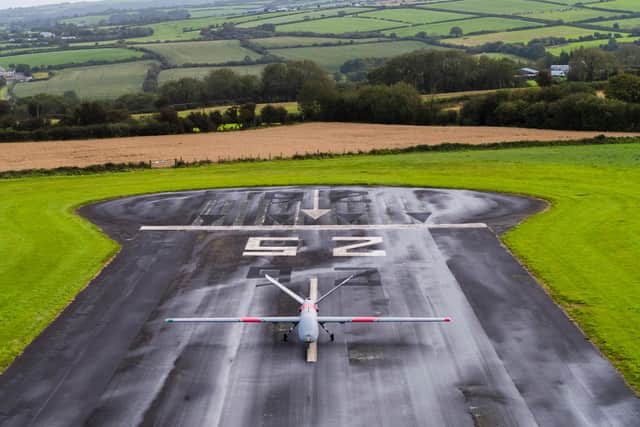 Elbit Systems Hermes 900 drone is being trialed for search and rescue operations. Picture: Maritime and Coastguard Agency