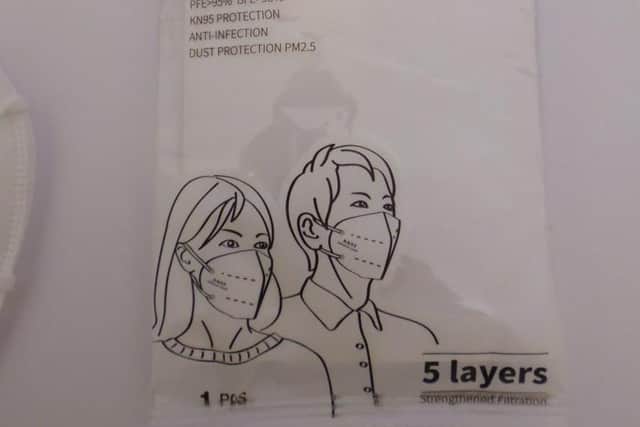 One of the face masks being sold at stores across the south.