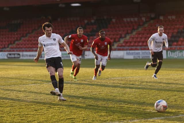 John Marquis misses the spot-kick at Crewe (Photo by Daniel Chesterton/phcimages.com)