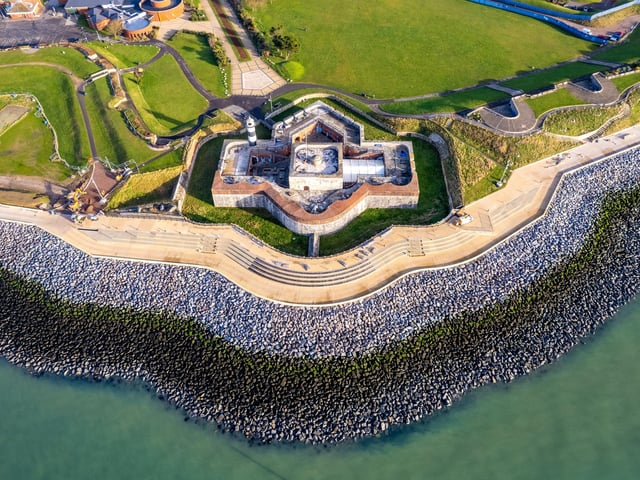 Southsea sea defences receiving their finishing touches adjacent to Southsea Castle.
Pictured - Southsea Sea Defences
Photos by Alex Shute