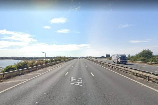 The crash happened on the A27 in Farlington. Picture: Google Street VIew.