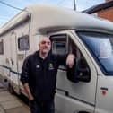 Pictured: Tony Wiltshire and his camper van. Picture: Habibur Rahman