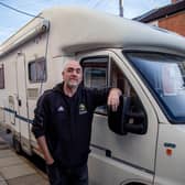 Pictured: Tony Wiltshire and his camper van. Picture: Habibur Rahman