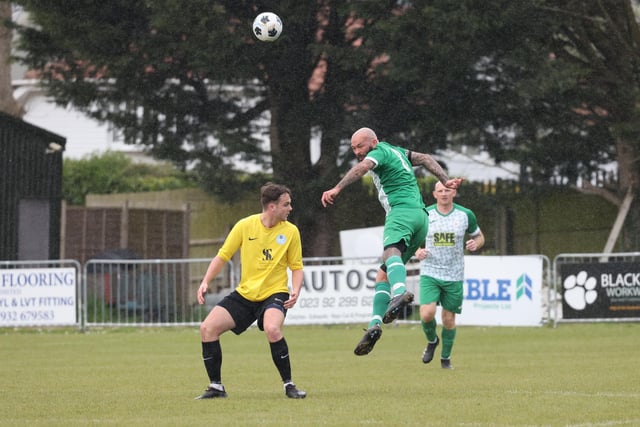 Action from the Father Purcell Challenge Cup final between Mob Albion (green/white kit) and Burrfields. Picture: Kevin Shipp