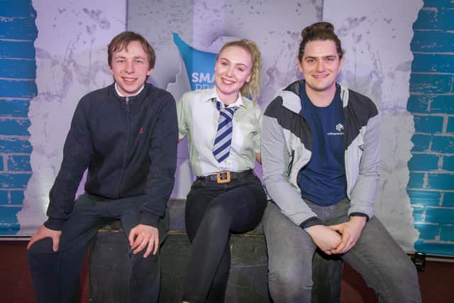 Actors, Teague Davis, Rob King and Annie Osborne.
Picture: Habibur Rahma