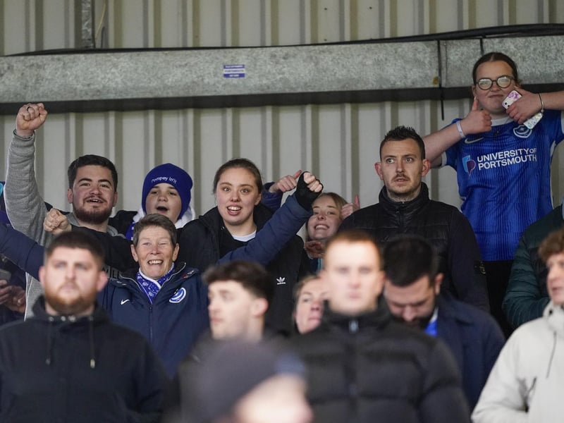 Around 1,800 Pompey fans were in raucous voice in the 1-0 victory at Port Vale.
