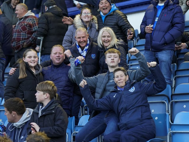 Portsmouth fans get ready for the crunch match(Picture: Jason Brown)