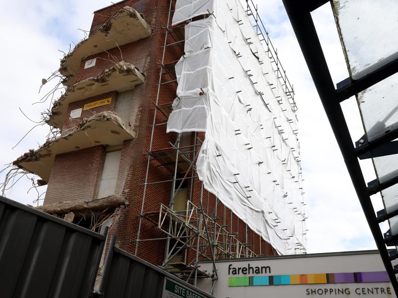 There is now little left of the car park as the demolition nears completion.