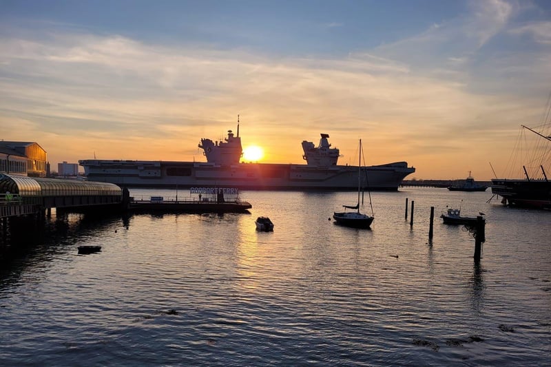 Charmaine caught HMS Queen Elizabeth's return to Portsmouth.