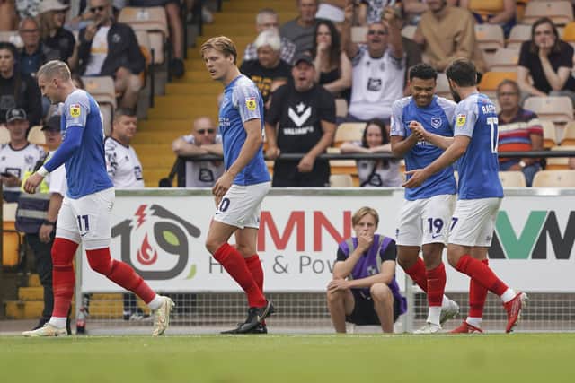 Dane Scarlett celebrates his goal today
