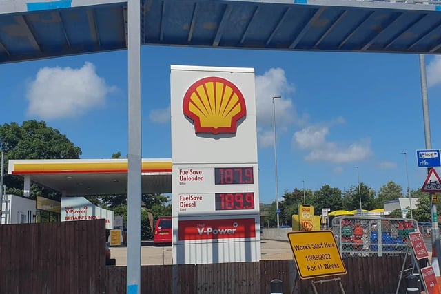 Shell petrol station in Hilsea. Petrol:  £1.87.9. Diesel:  £1.89.9. Picture: Habibur Rahman