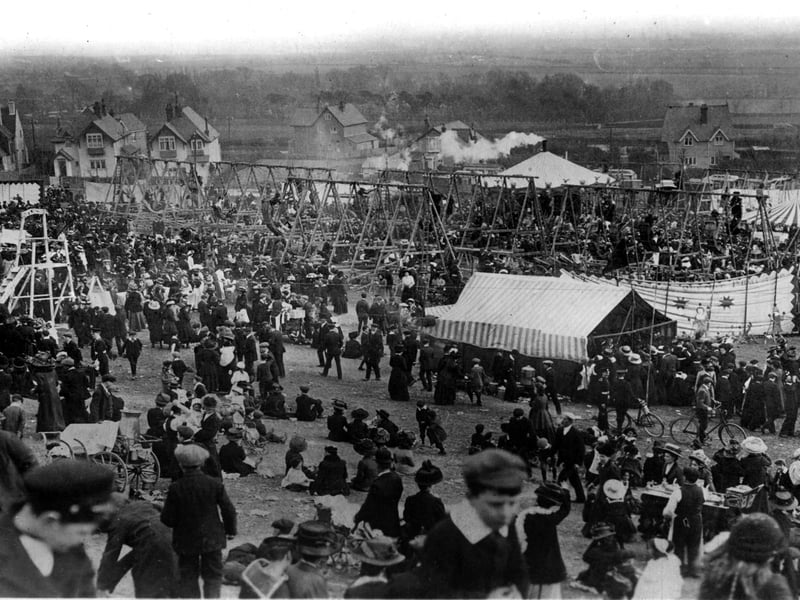 The annual fair held on the downs of Portsdown Hill just above Southwick Hill Road and the house seen are on the old A3 going up the hill from Cosham.
Most of the swings are Skye Boat swings. Picture: Costen.co.uk