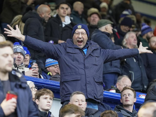 Pompey fans backed their team as they gave it everything against promotion-chasing Burnley at Fratton Park on Saturday.