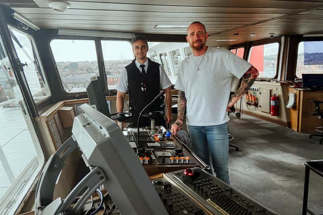 Pictured from left to right: Master Fabio Grifoni and Sir Bradley Wiggins, CBE.