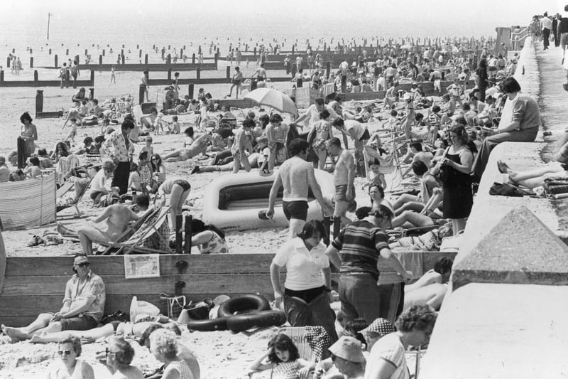 Hayling beach is extremely popular for the summer of 1980. The News PP4455