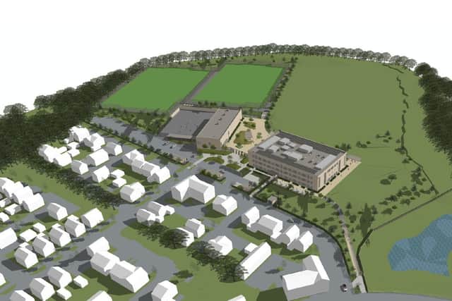 North Whiteley secondary school aerial view. Image: Hampshire County Council