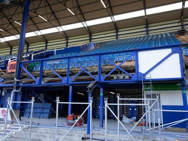 Archibald Leitch’s magnificent handiwork is once again visible at Fratton Park as Pompey's South Stand vision unfolds.

Picture: Habibur Rahman