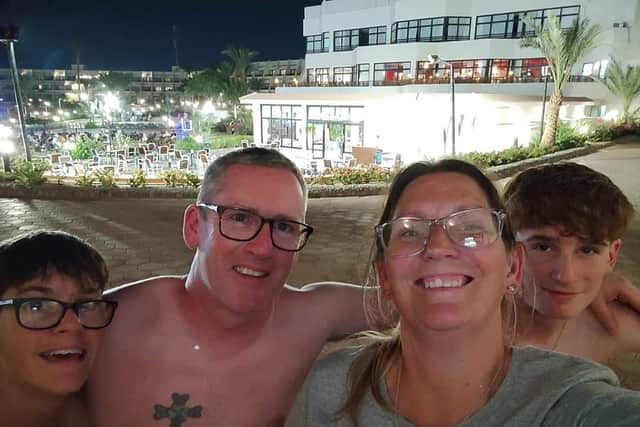 Ciaran O’Donnell's dream family holiday to Egypt with his wife Victoria and children Niall and Hayden turned into a nightmare after he suffered a serious gastric illness.
