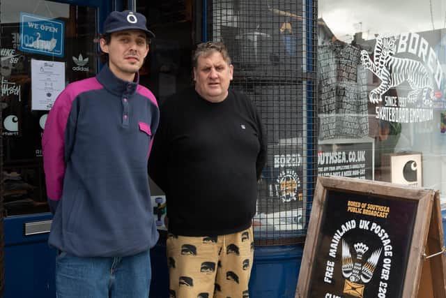 Bored of Southsea co owner  Ian Elstone (right) and employee Lloyd Davies.

Picture: Keith Woodland (051220-4)