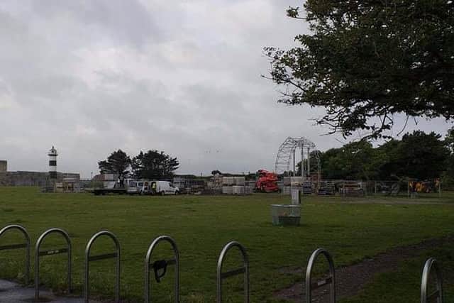 The Victorious main stage being built on Southsea Common, August 2021Picture: David Bailey