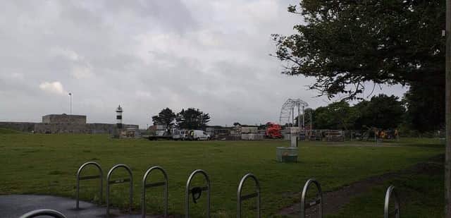 The Victorious main stage being built on Southsea Common, August 2021
Picture: David Bailey