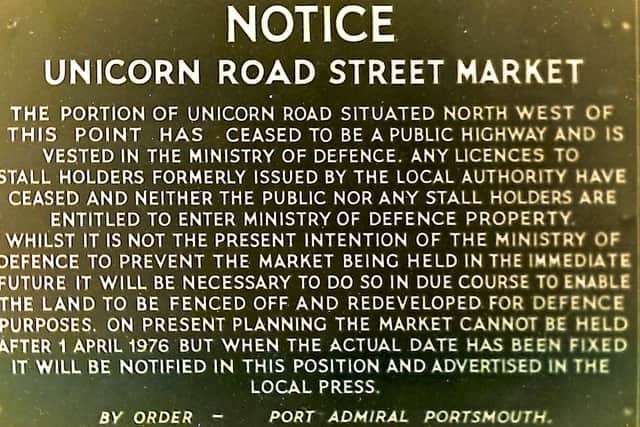 The market had to go to make way for the new Unicorn Gate entrance to the naval base. Picture: Richard Boryer collection