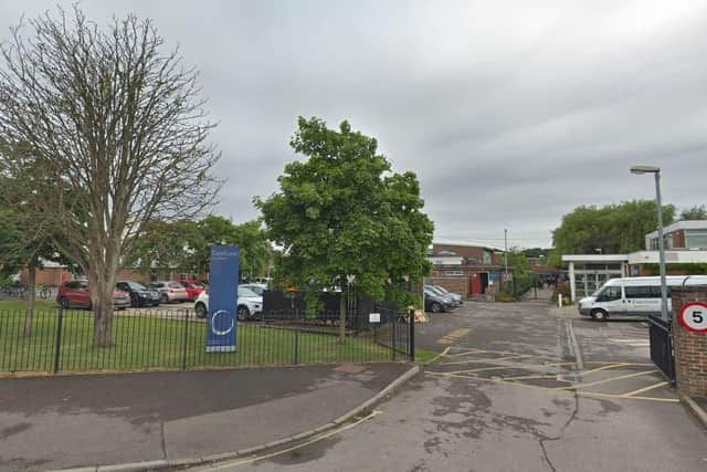 English teacher from Fareham Academy banned from teaching for two years after being accused of unacceptable professional conduct. 
Photo credit: Google Street View